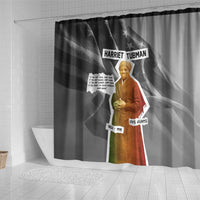 Harriet Tubman Shower Curtain American Flag Background Civil Rights Quote Keep Going Tribute Design - Wonder Print Shop