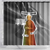 Harriet Tubman Shower Curtain American Flag Background Civil Rights Quote Keep Going Tribute Design - Wonder Print Shop