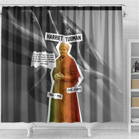 Harriet Tubman Shower Curtain American Flag Background Civil Rights Quote Keep Going Tribute Design - Wonder Print Shop