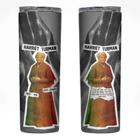 Harriet Tubman Skinny Tumbler American Flag Background Civil Rights Quote Keep Going Tribute Design - Wonder Print Shop