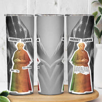 Harriet Tubman Skinny Tumbler American Flag Background Civil Rights Quote Keep Going Tribute Design - Wonder Print Shop