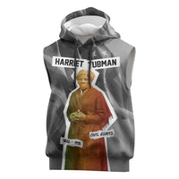 Harriet Tubman Sleeveless Hoodie American Flag Background Civil Rights Quote Keep Going Tribute Design - Wonder Print Shop