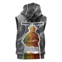 Harriet Tubman Sleeveless Hoodie American Flag Background Civil Rights Quote Keep Going Tribute Design - Wonder Print Shop