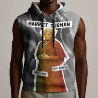 Harriet Tubman Sleeveless Hoodie American Flag Background Civil Rights Quote Keep Going Tribute Design - Wonder Print Shop