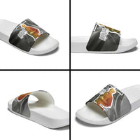 Harriet Tubman Slide Sandals American Flag Background Civil Rights Quote Keep Going Tribute Design - Wonder Print Shop