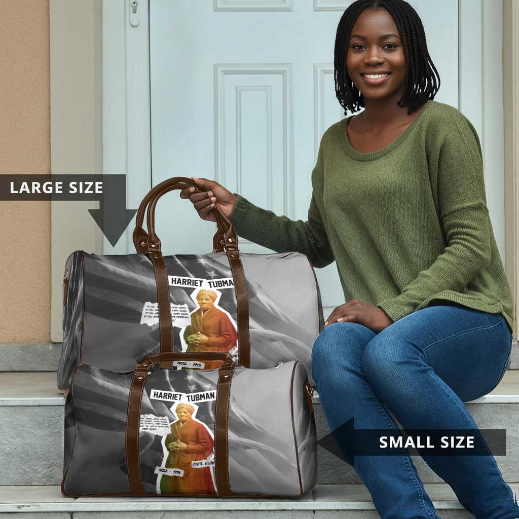 Harriet Tubman Travel Bag American Flag Background Civil Rights Quote Keep Going Tribute Design - Wonder Print Shop