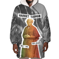 Harriet Tubman Wearable Blanket Hoodie American Flag Background Civil Rights Quote Keep Going Tribute Design - Wonder Print Shop