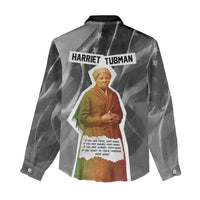Harriet Tubman Women Casual Shirt American Flag Background Civil Rights Quote Keep Going Tribute Design - Wonder Print Shop