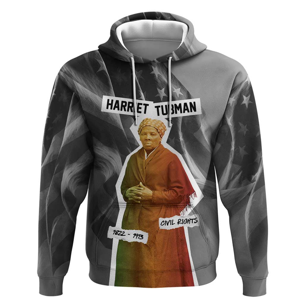 Harriet Tubman Zip Hoodie American Flag Background Civil Rights Quote Keep Going Tribute Design - Wonder Print Shop