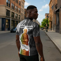 Harriet Tubman Zipper Polo Shirt American Flag Background Civil Rights Quote Keep Going Tribute Design - Wonder Print Shop