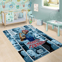 Harriet Tubman Area Rug Newspaper Collage Design We Out Quote Strong Woman Tribute Underground Railroad Legacy - Wonder Print Shop