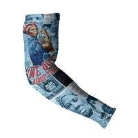 Harriet Tubman Arm Sleeves Newspaper Collage Design We Out Quote Strong Woman Tribute Underground Railroad Legacy - Wonder Print Shop
