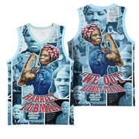 Harriet Tubman Basketball Jersey Newspaper Collage Design We Out Quote Strong Woman Tribute Underground Railroad Legacy - Wonder Print Shop