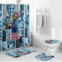 Harriet Tubman Bathroom Set Newspaper Collage Design We Out Quote Strong Woman Tribute Underground Railroad Legacy - Wonder Print Shop
