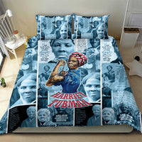 Harriet Tubman Bedding Set Newspaper Collage Design We Out Quote Strong Woman Tribute Underground Railroad Legacy - Wonder Print Shop