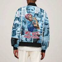 Harriet Tubman Bomber Jacket Newspaper Collage Design We Out Quote Strong Woman Tribute Underground Railroad Legacy - Wonder Print Shop