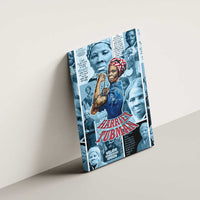 Harriet Tubman Canvas Wall Art Newspaper Collage Design We Out Quote Strong Woman Tribute Underground Railroad Legacy - Wonder Print Shop