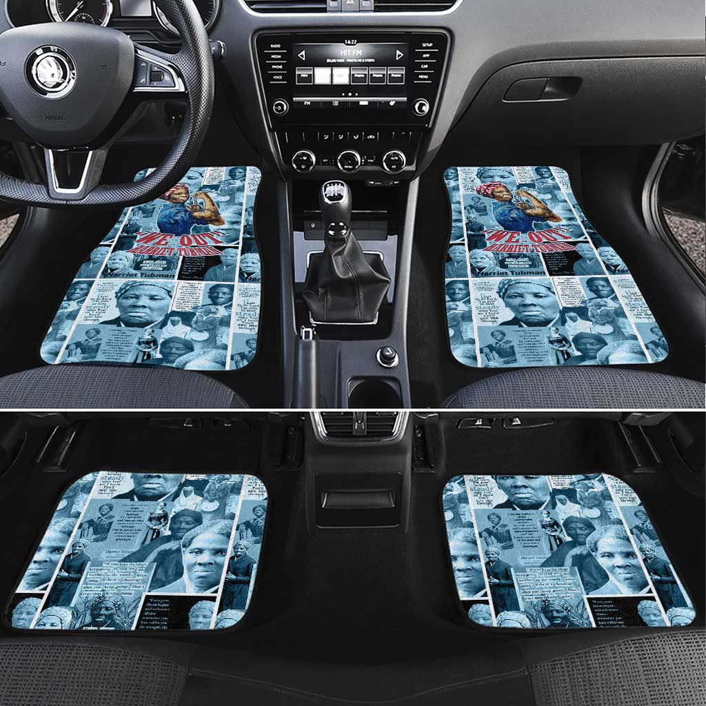 Harriet Tubman Car Mats Newspaper Collage Design We Out Quote Strong Woman Tribute Underground Railroad Legacy - Wonder Print Shop