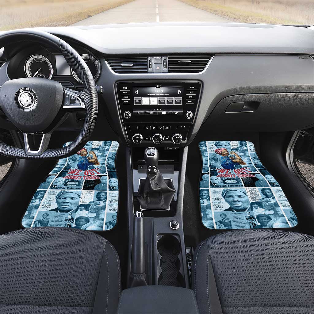 Harriet Tubman Car Mats Newspaper Collage Design We Out Quote Strong Woman Tribute Underground Railroad Legacy - Wonder Print Shop