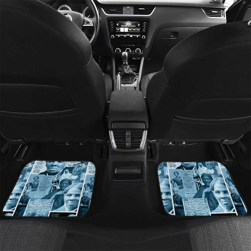 Harriet Tubman Car Mats Newspaper Collage Design We Out Quote Strong Woman Tribute Underground Railroad Legacy - Wonder Print Shop
