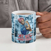 Harriet Tubman Ceramic Mug Newspaper Collage Design We Out Quote Strong Woman Tribute Underground Railroad Legacy - Wonder Print Shop