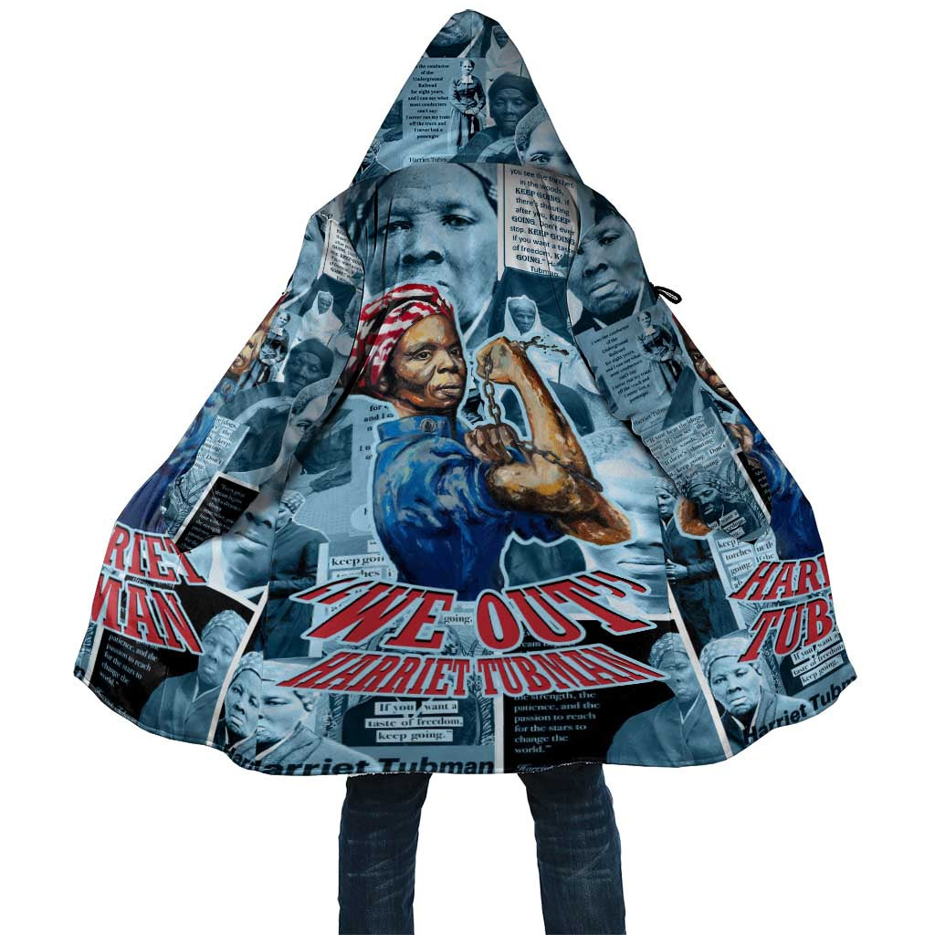 Harriet Tubman Cloak Newspaper Collage Design We Out Quote Strong Woman Tribute Underground Railroad Legacy - Wonder Print Shop