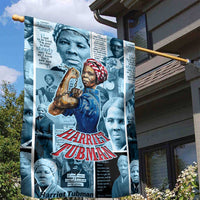 Harriet Tubman Garden Flag Newspaper Collage Design We Out Quote Strong Woman Tribute Underground Railroad Legacy - Wonder Print Shop