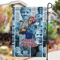 Harriet Tubman Garden Flag Newspaper Collage Design We Out Quote Strong Woman Tribute Underground Railroad Legacy - Wonder Print Shop