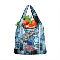 Harriet Tubman Grocery Bag Newspaper Collage Design We Out Quote Strong Woman Tribute Underground Railroad Legacy - Wonder Print Shop