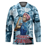 Harriet Tubman Hockey Jersey Newspaper Collage Design We Out Quote Strong Woman Tribute Underground Railroad Legacy - Wonder Print Shop