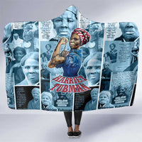 Harriet Tubman Hooded Blanket Newspaper Collage Design We Out Quote Strong Woman Tribute Underground Railroad Legacy - Wonder Print Shop