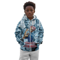 Harriet Tubman Kid Hoodie Newspaper Collage Design We Out Quote Strong Woman Tribute Underground Railroad Legacy - Wonder Print Shop