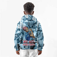 Harriet Tubman Kid Hoodie Newspaper Collage Design We Out Quote Strong Woman Tribute Underground Railroad Legacy - Wonder Print Shop
