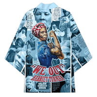 Harriet Tubman Kimono Newspaper Collage Design We Out Quote Strong Woman Tribute Underground Railroad Legacy - Wonder Print Shop