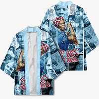 Harriet Tubman Kimono Newspaper Collage Design We Out Quote Strong Woman Tribute Underground Railroad Legacy - Wonder Print Shop