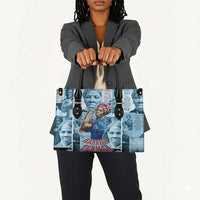 Harriet Tubman Leather Bag Newspaper Collage Design We Out Quote Strong Woman Tribute Underground Railroad Legacy - Wonder Print Shop