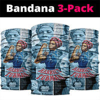 Harriet Tubman Neck Gaiter Newspaper Collage Design We Out Quote Strong Woman Tribute Underground Railroad Legacy - Wonder Print Shop