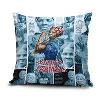 Harriet Tubman Pillow Cover Newspaper Collage Design We Out Quote Strong Woman Tribute Underground Railroad Legacy - Wonder Print Shop