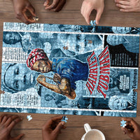 Harriet Tubman Puzzle Newspaper Collage Design We Out Quote Strong Woman Tribute Underground Railroad Legacy - Wonder Print Shop