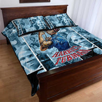 Harriet Tubman Quilt Bed Set Newspaper Collage Design We Out Quote Strong Woman Tribute Underground Railroad Legacy - Wonder Print Shop