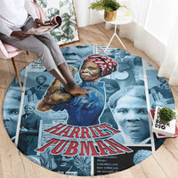 Harriet Tubman Round Carpet Newspaper Collage Design We Out Quote Strong Woman Tribute Underground Railroad Legacy - Wonder Print Shop