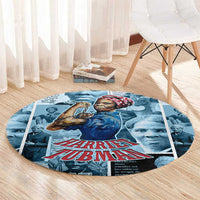 Harriet Tubman Round Carpet Newspaper Collage Design We Out Quote Strong Woman Tribute Underground Railroad Legacy - Wonder Print Shop