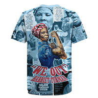 Harriet Tubman Rugby Jersey Newspaper Collage Design We Out Quote Strong Woman Tribute Underground Railroad Legacy TS04
