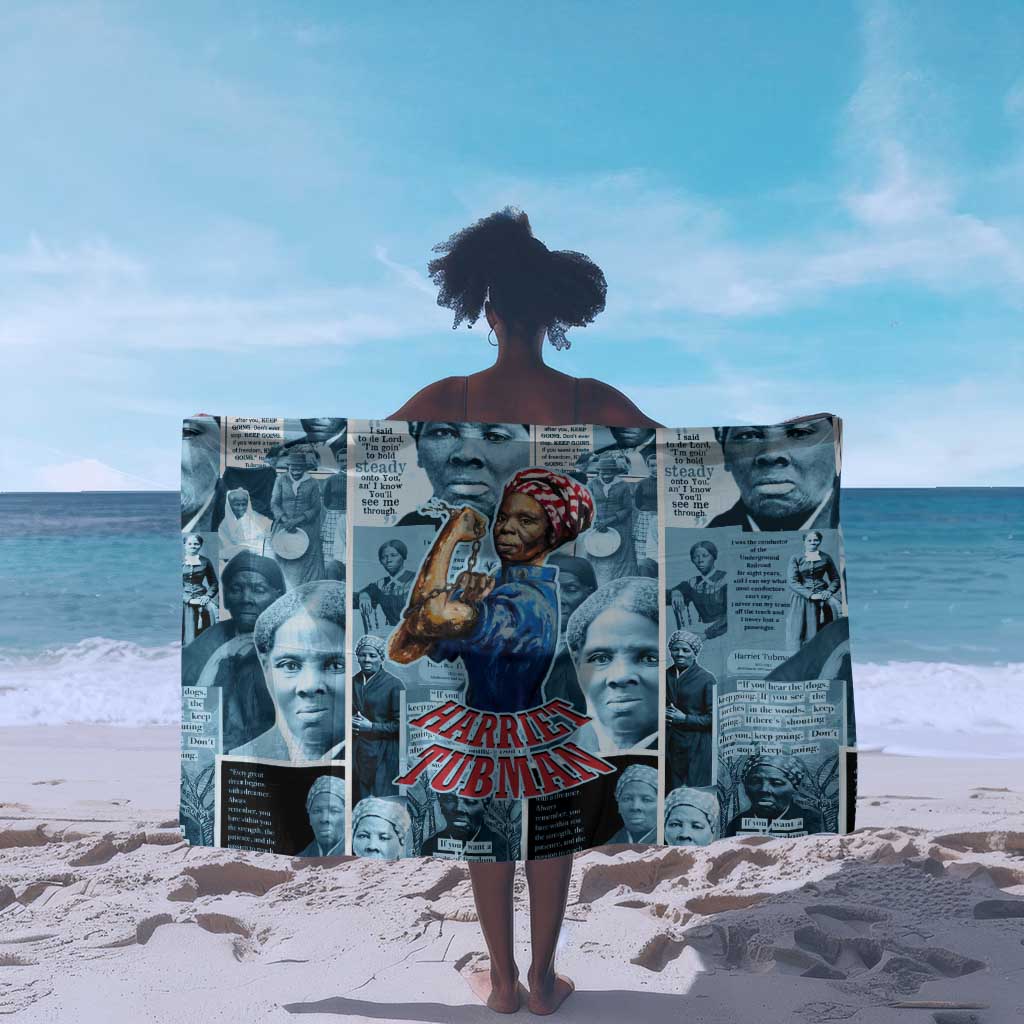 Harriet Tubman Sarong Newspaper Collage Design We Out Quote Strong Woman Tribute Underground Railroad Legacy - Wonder Print Shop