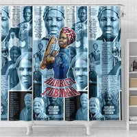 Harriet Tubman Shower Curtain Newspaper Collage Design We Out Quote Strong Woman Tribute Underground Railroad Legacy - Wonder Print Shop