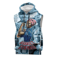 Harriet Tubman Sleeveless Hoodie Newspaper Collage Design We Out Quote Strong Woman Tribute Underground Railroad Legacy - Wonder Print Shop