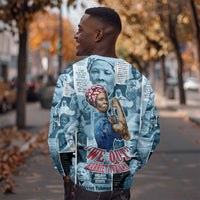 Harriet Tubman Sweatshirt Newspaper Collage Design We Out Quote Strong Woman Tribute Underground Railroad Legacy - Wonder Print Shop