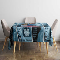 Harriet Tubman Tablecloth Newspaper Collage Design We Out Quote Strong Woman Tribute Underground Railroad Legacy - Wonder Print Shop
