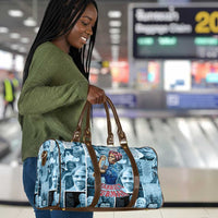 Harriet Tubman Travel Bag Newspaper Collage Design We Out Quote Strong Woman Tribute Underground Railroad Legacy - Wonder Print Shop