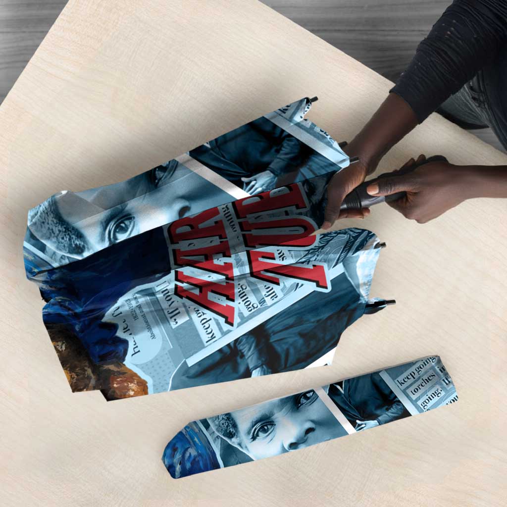 Harriet Tubman Umbrella Newspaper Collage Design We Out Quote Strong Woman Tribute Underground Railroad Legacy - Wonder Print Shop